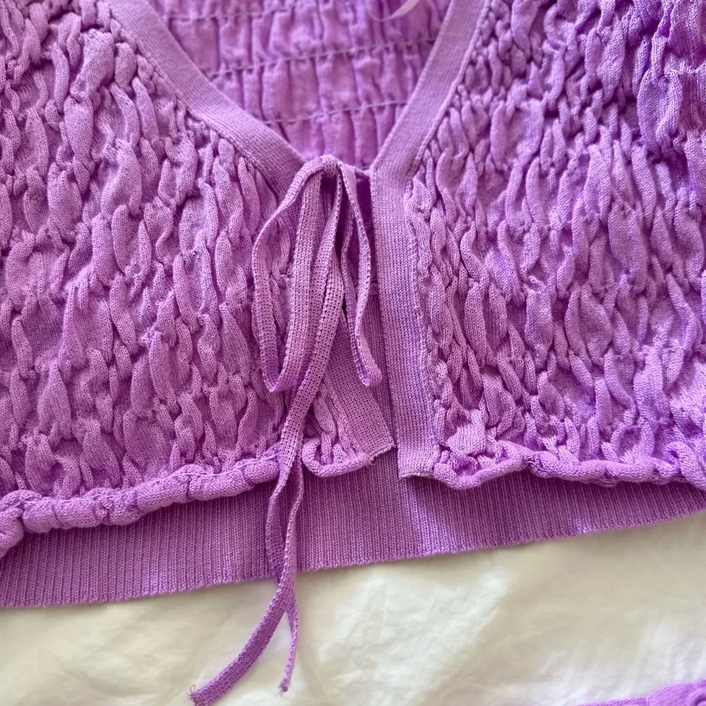 Free People Purple Long Sleeve blouse NWOT